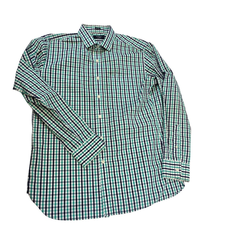 J Crew Thompson Shirtings Mens Large‎ Gingham Check Long Sleeve Button Down